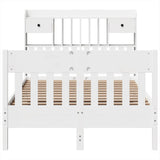 ZNTS Bed Frame without Mattress White 120x190 cm Solid Wood Pine 3323279