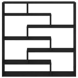 Wall Cube Shelf 7 Compartments Black Engineered Wood 860023