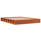Bed Frame without Mattress Wax Brown 140x190 cm Solid Wood Pine 844436