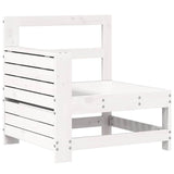 Garden Sofa White Solid pine wood Compact Modular Garden Sofa 844879