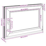 Basement Window RISOR 80 x 70 cm PVC and Glass Anthracite 42047325