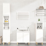 ZNTS 3 Piece Bathroom Furniture Set White Engineered Wood 3185581