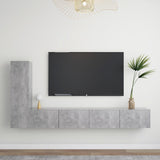 3 Piece TV Cabinet Set Concrete Grey Engineered Wood 3079095