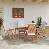 Garden Chair 4 pcs Brown and White 57 x 71.5 x 104 cm 3375769
