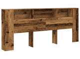 Headboard Cabinet Old Wood 180x18.5x102.5 cm Engineered Wood 856884
