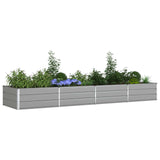 Planter Light Grey 385 x 100 x 45 cm Galvanised Steel 42018171