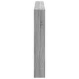 Headboard Cabinet with LED Grey Sonoma 200x17x102 cm 839222