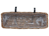 Hanging Planter Basket 2 pcs Brown 48 x 22 x 15 cm Lacak Rattan 42020968