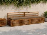 2-Piece Bench Cushions SOEST 100% Polyester Taupe 950071