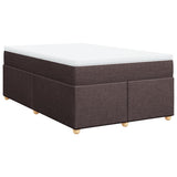 Box Spring Bed with Mattress Dark Brown 120x200 cm Fabric 3285369