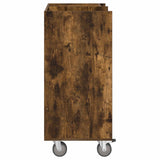 Golf Cabinet with Wheel Plain Smoked Oak 65 x 45 x 98 cm 899451