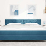 Headboard Height Adjustable Dark blue 180 cm Velvet 42007278