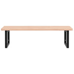 Basin Shelf Wall Mounted Steel and Solid Wood Beech 3302517