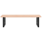 Basin Shelf Wall Mounted Steel and Solid Wood Beech 3302517