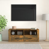 TV Cabinet Smoked Oak 100x35x40 cm Engineered Wood 816813