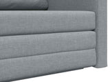 2-Seater Folding Sofa Bed Light Grey 124 x 71 x 78 cm Fabric 42030512