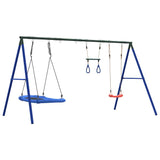 Outdoor Swing Set with Swing, Trapeze, Nest Swing 3283630
