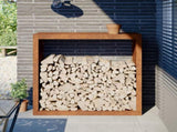 Firewood Rack 100x40x100 cm Weathering Steel 850974