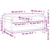 ZNTS Coffee Table Sonoma Oak 90x50x45 cm Engineered Wood 838969