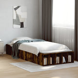 Bed Frame without Mattress Smoked Oak 75x190 cm Small Single 3280626