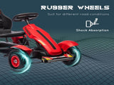 Children Pedal Go Kart, Kids Ride On Racer with Adjustable Seat, Inflatable Rubber Tyres, Handbrake, T3398P422370