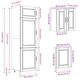 ZNTS 8 Piece Kitchen Cabinet Set Kalmar Brown Oak Engineered Wood 3314818