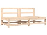 Garden Middle Sofas 2 pcs Solid Wood Pine 825513
