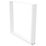 Dining Table Legs V-Shape 2 pcs White 100x cm Steel 4012657