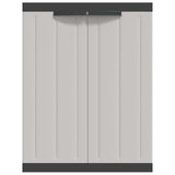Outdoor Storage Cabinet Grey and Black 65x37x85 cm PP 364199