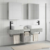 Bathroom Cabinet Set 5 pcs Concrete Grey Engineered Wood 3406330