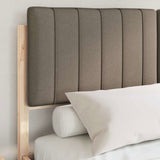 Bed Frame with Upholstered Headboard Taupe 140 x 190 cm 3398237