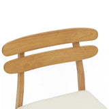Dining Chair 2 pcs Natural and Light Solid Rubber Wood 42020518