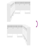 Storage Headboard with Shelf White 100 cm Engineered Wood 3335461