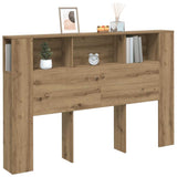Headboard Cabinet Artisan Oak 160x18.5x103.5 cm Engineered Wood 856883