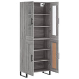 Highboard Grey Sonoma 69.5x34x180 cm Engineered Wood 3198367