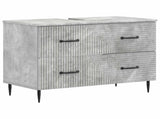 2 Piece Bathroom Cabinet Set HAARLEM Concrete Grey 3417534