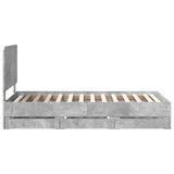 Bed Frame with Drawer Concrete Grey 90 x 190 cm Engineer Wood 3412640