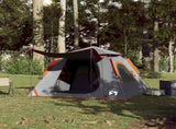 Camping Tent Dome 4-Person Grey and Orange Quick Release 4004145