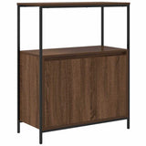 Bathroom Furniture Set with Shelf 5 pcs Brown Oak and Black 3328388