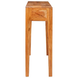Console Table Brown 110 x 30 x 80 cm Solid Acacia Wood 42003313
