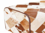 Bar Stool 2 pcs Brown Patchwork 44 x 33 x 74 cm Real Leather 42042126