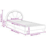 Children's Bed Frame with Headboard Light Grey 90 x 200 cm 42010922
