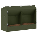 Rabbit Feeder Olive Green 64.5 x 25.5 x 45.5 cm 874595