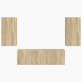 TV Wall Cabinet Set 4 pcs Sonoma Oak Engineered Wood 3408909