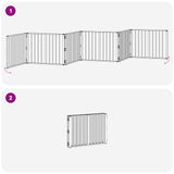 Dog Gate 6 pcs Black 80 x 60 cm Galvanised Steel 892011