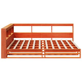 Bookcase Bed without Mattress Wax Brown 135x190cm Solid Wood Pine 3324516