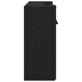 Reception Desk Black Oak 200x50x103.5 cm Engineered Wood 3324215