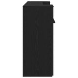 Reception Desk Black Oak 200x50x103.5 cm Engineered Wood 3324215
