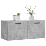 Wall Cabinet Concrete Grey 80x36.5x35 cm Engineered Wood 830088