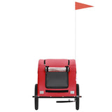 Pet Bike Trailer Red Oxford Fabric and Iron 93964